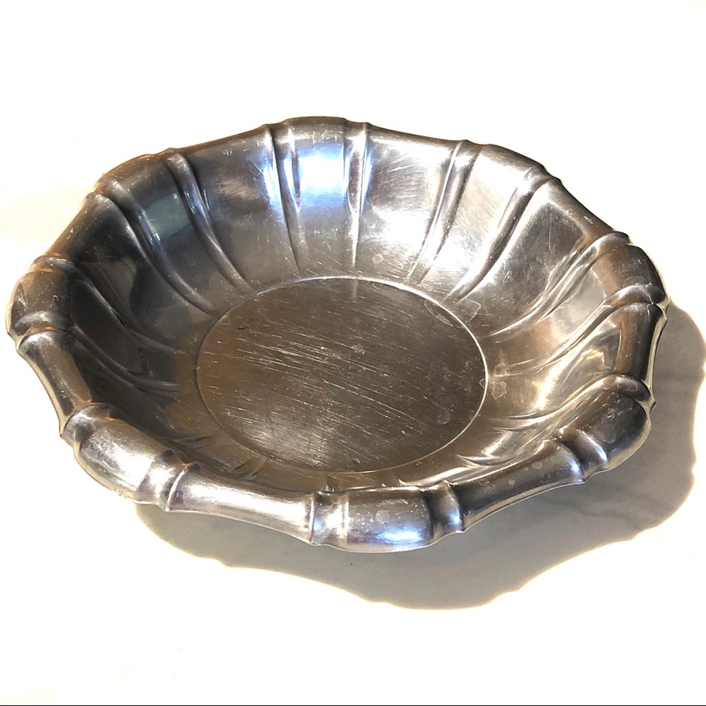 Vintage Fruit or bread server stainless steel